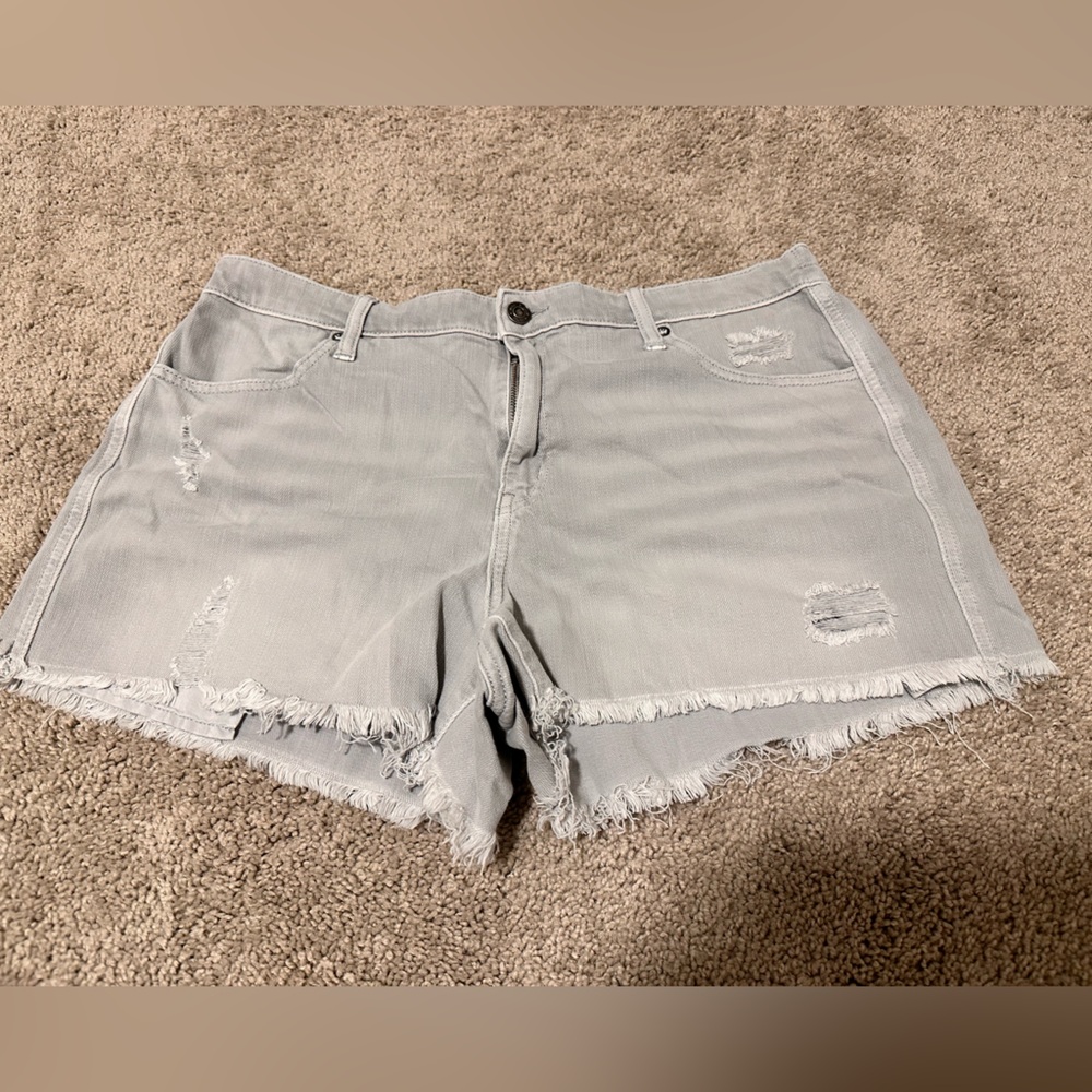 aerie Gray Denim Shorts